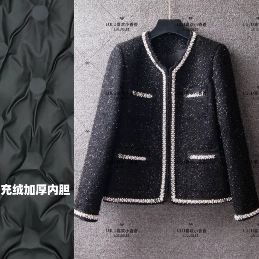2024年春季新款【法式钉珠】小香手工外套女  显瘦高端名媛高级感