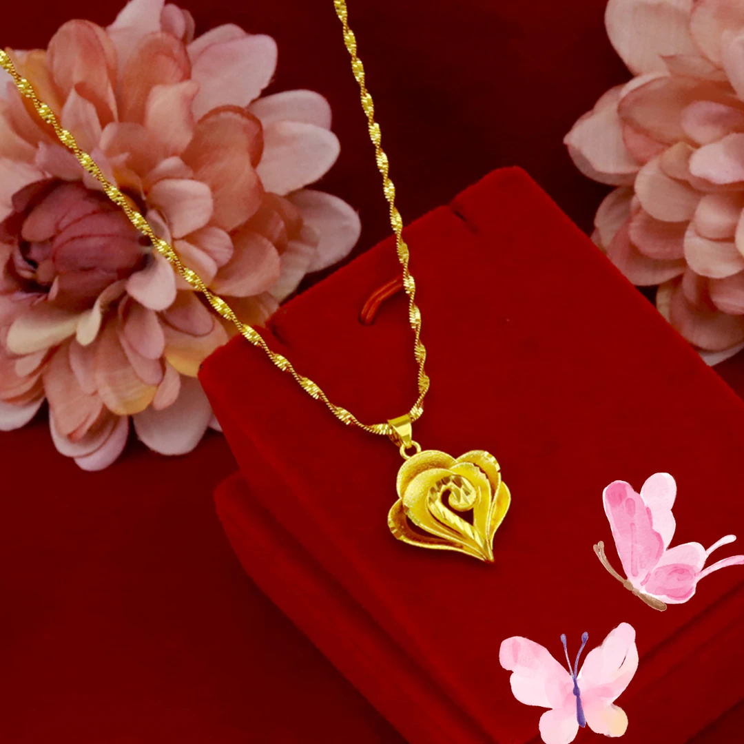 铜合金项链 【心心相印项链】春节穿搭配饰时尚饰品