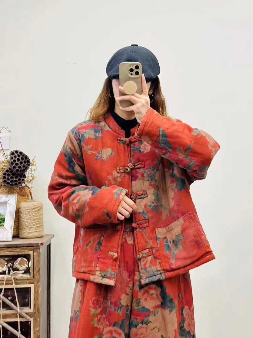 8621秋冬新款时尚气质显瘦遮肉洋气休闲女加厚宽松韩版小棉袄外套