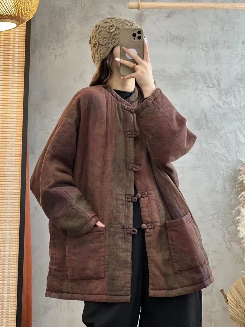 8555秋冬新款时尚气质显瘦遮肉洋气休闲女加厚宽松韩版小棉袄外套