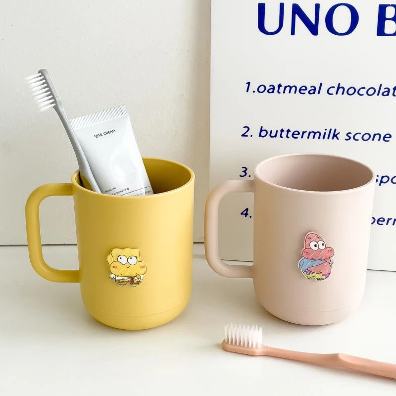 海绵宝宝卡通简约刷牙漱口杯牙刷杯加厚防摔学生宿舍情侣洗漱杯子