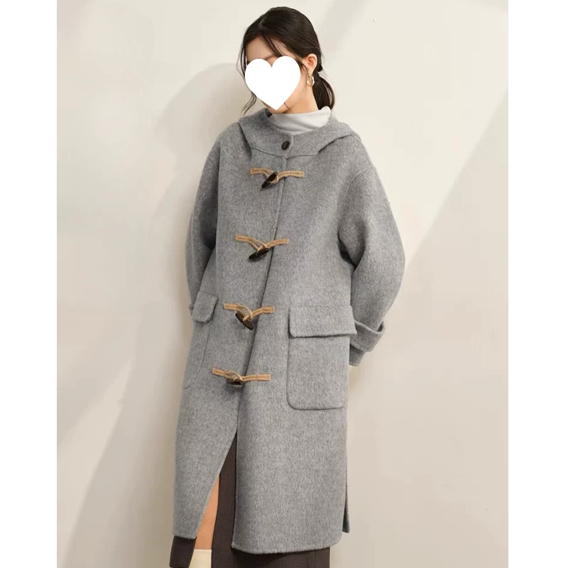 HSTYLE/韩都衣舍【现货】2023秋冬季气质百搭大衣长款外套韩版23328