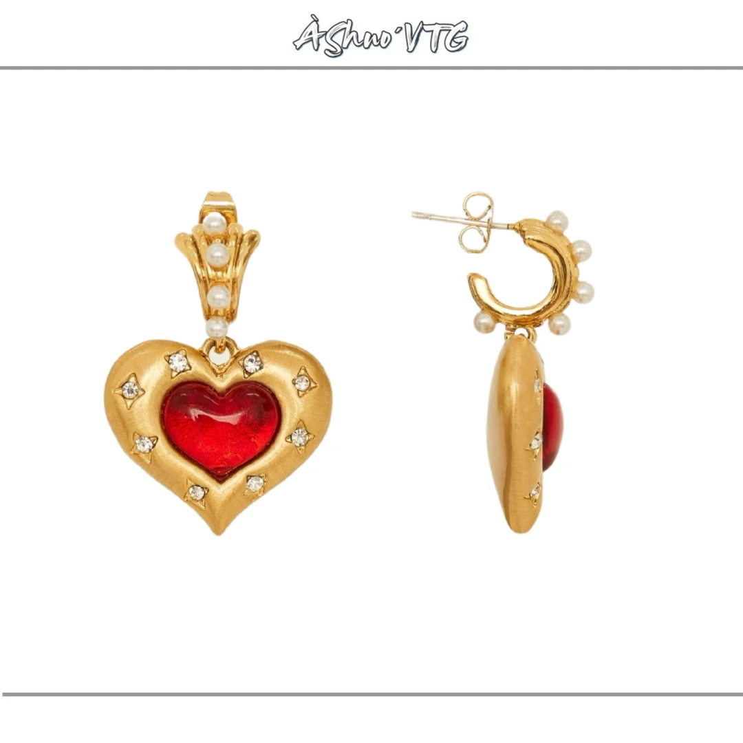 铜合金耳饰 阿烁中古oups正品 as8238