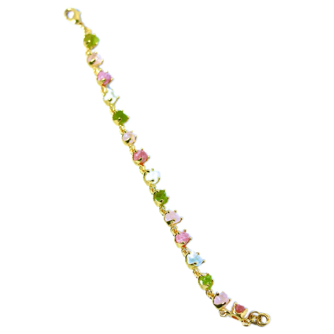 铜合金玻璃手链 阿烁中古 Rock Me 手链as8634