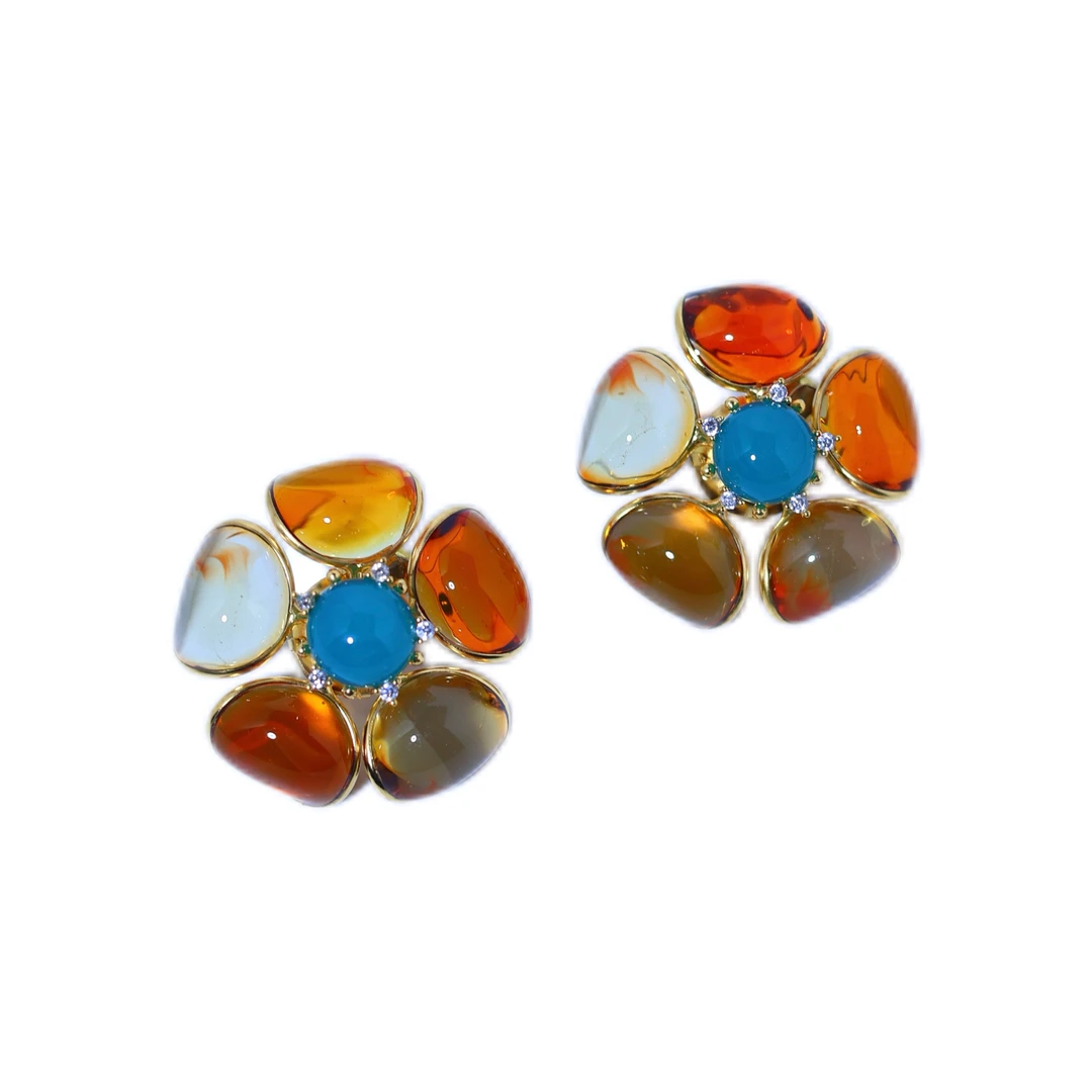 铜合金耳饰 阿烁中古 as8482