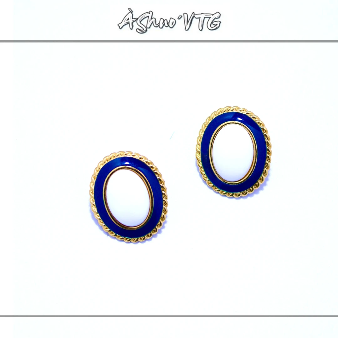 铜合金珐琅耳饰 阿烁中古as8771