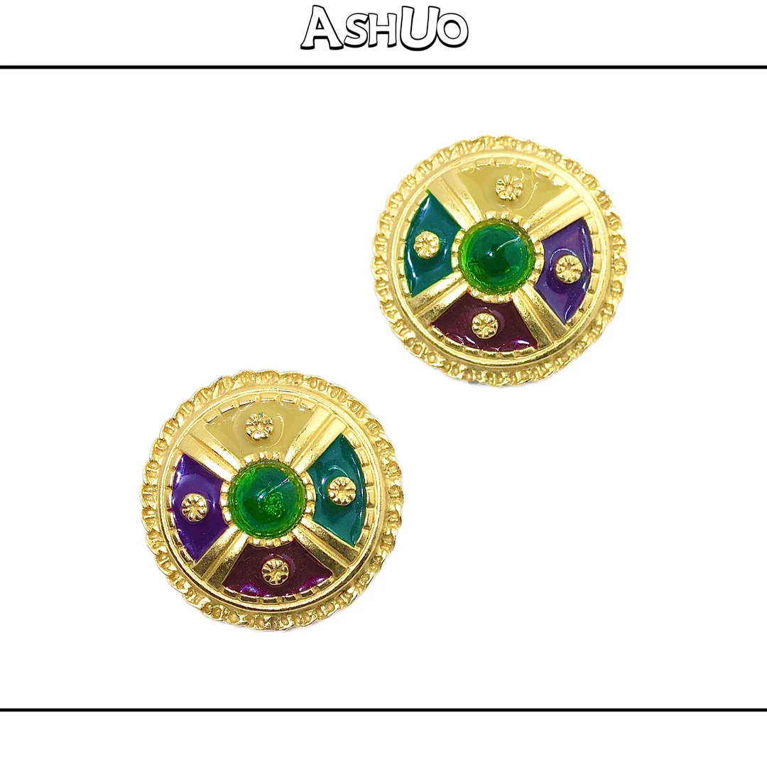 铜合金耳饰 阿烁中古 法产as9202