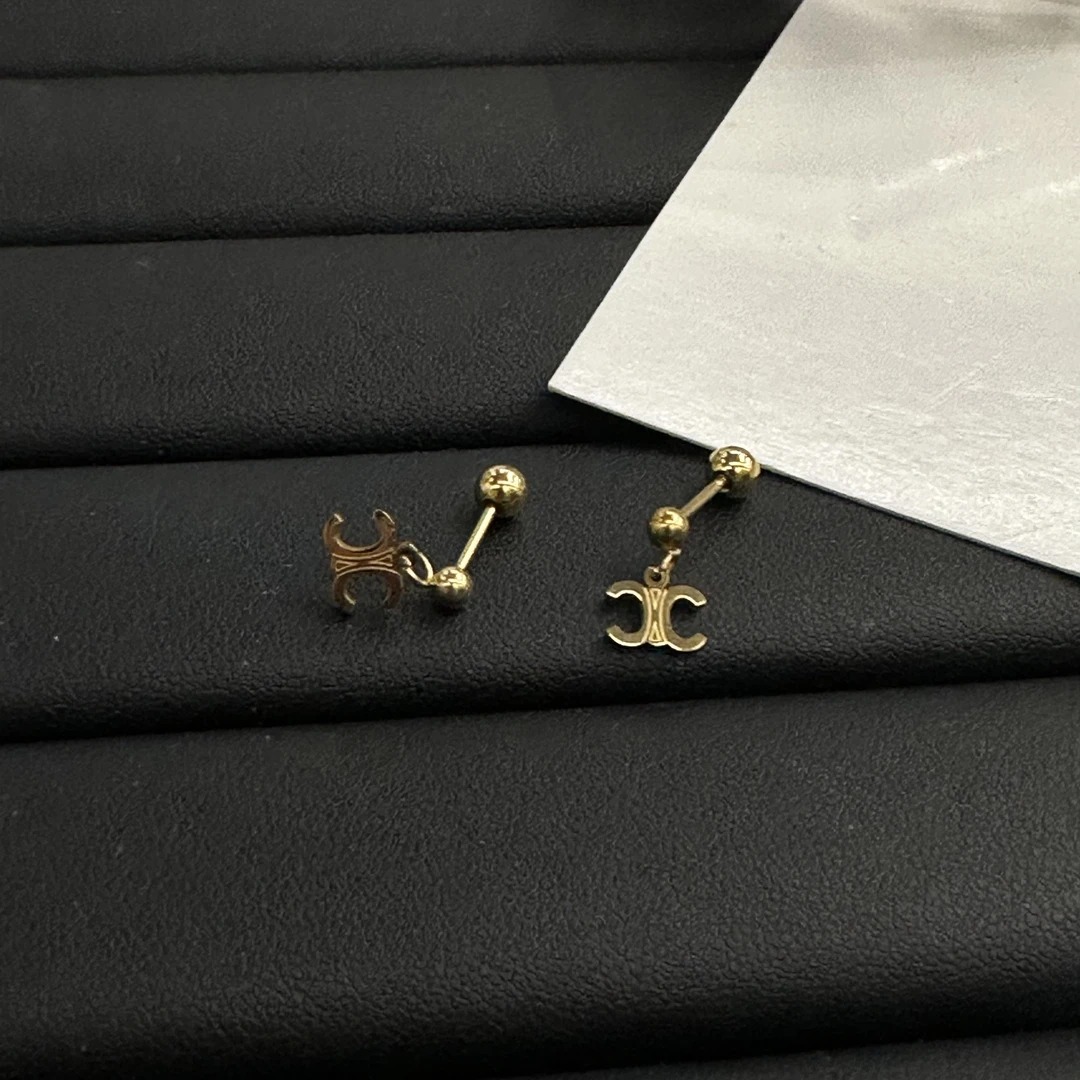 钛钢耳饰 凯凯流苏螺丝拧耳钉-8807