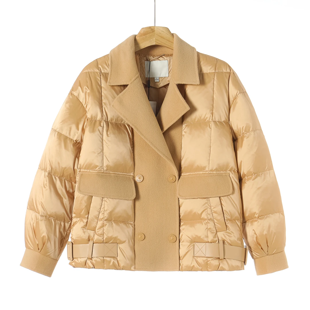 1599【木】冬装 拼接西装领短款羽绒服123