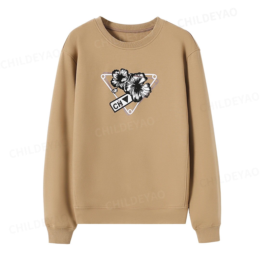 Childe Yao『快乐星球』休闲舒适棉植绒印花圆领长袖卫衣A10155