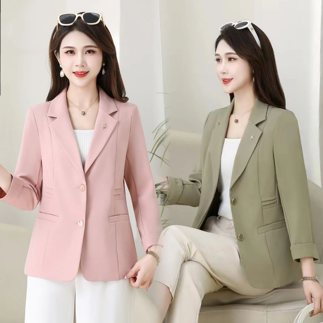 西装外套女妈妈春秋小西装中年时尚洋气外套2025气质上衣休闲减龄