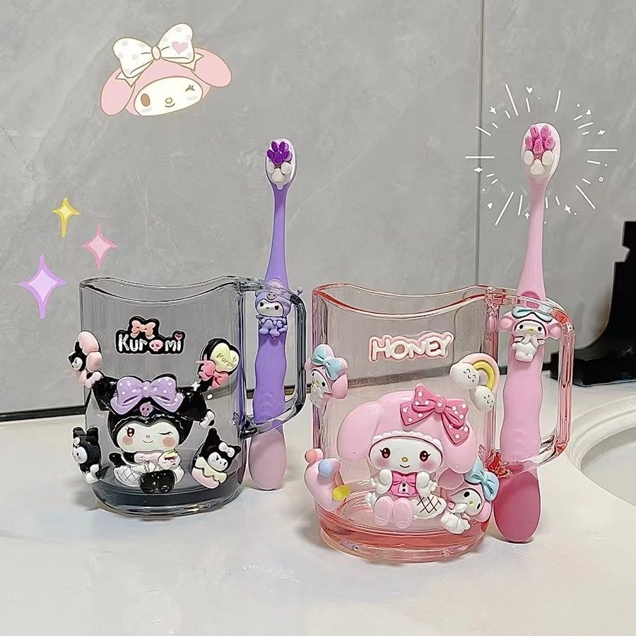 今年新款ins漱口杯卡通高颜值透明ins洗漱家用可爱牙缸情侣小yw