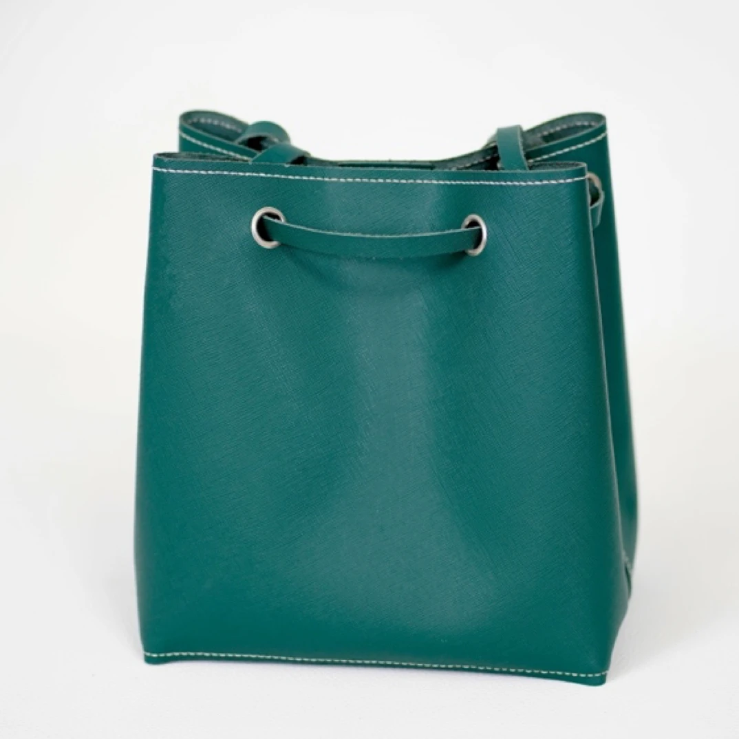 头层牛皮真皮皮料手工DIY新款韩版休闲手提单肩斜挎水桶材料包