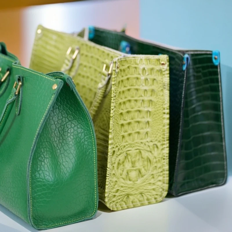 头层牛皮真皮皮料手工DIY新款韩版时尚休闲手提单肩方托特材料包