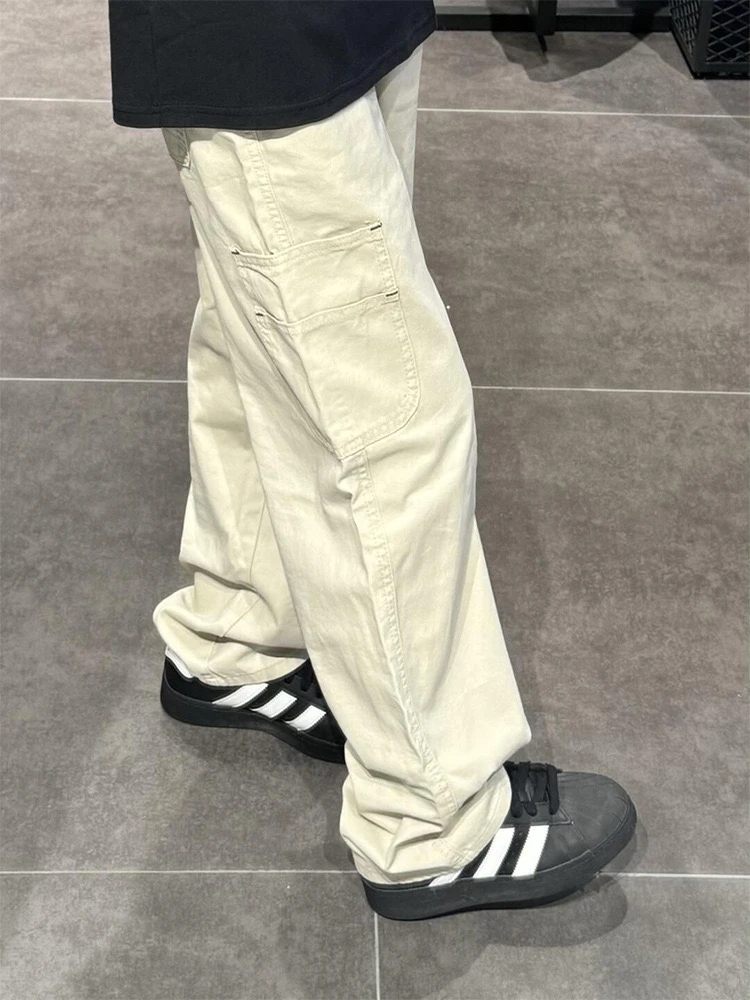 伐木工装裤男高街美式休闲裤子夏款07qwer多口袋宽松舒适