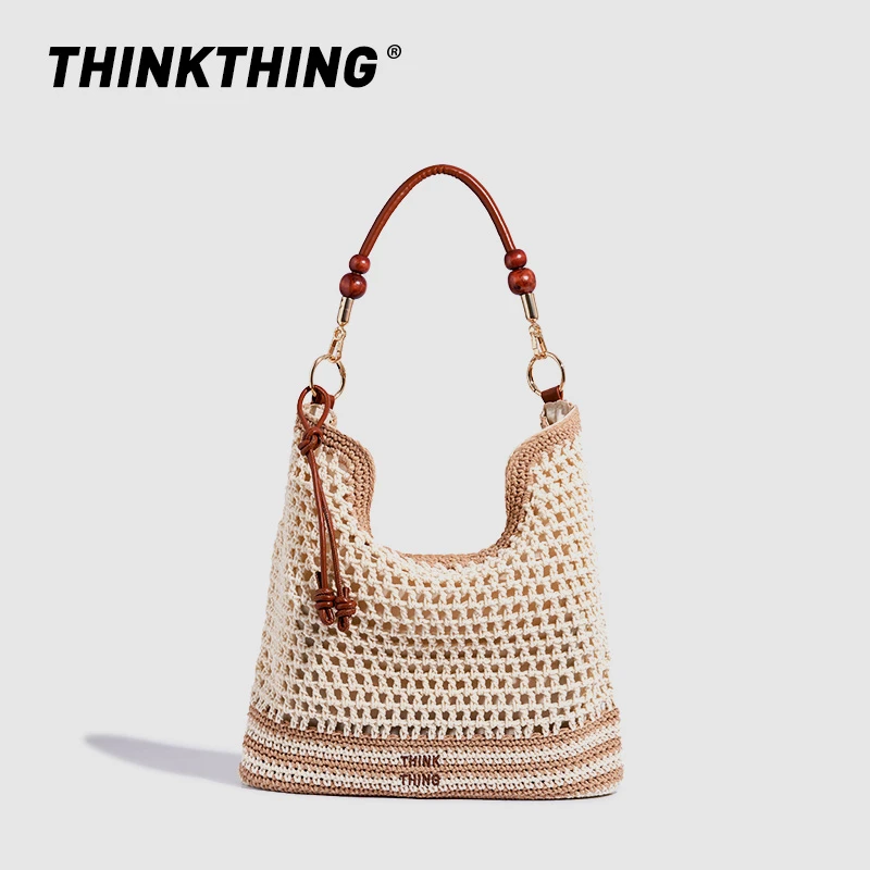 维物派2024新款托特包包时尚百搭夏季镂空单肩编织包腋下小众女士