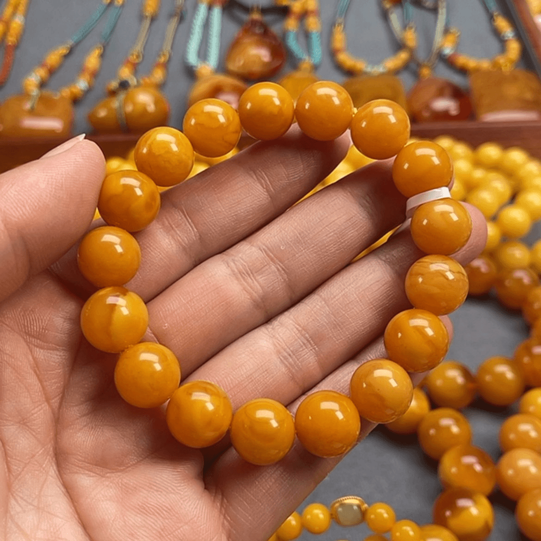 【闪购商品】琥珀手链未镶嵌蜜蜡手串12