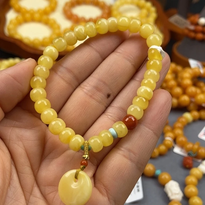 琥珀手链未镶嵌蜜蜡手串7