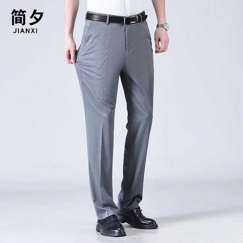 总裁系列第六代爸爸装夏季西装休闲裤中老年男士高腰宽松直筒西裤