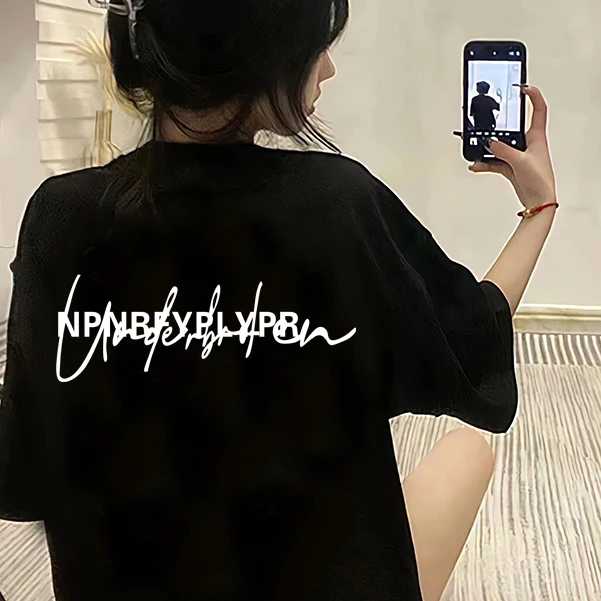 【纯棉】男女同款955宽松版港风夏季短袖t恤韩版潮ins上衣体恤百搭