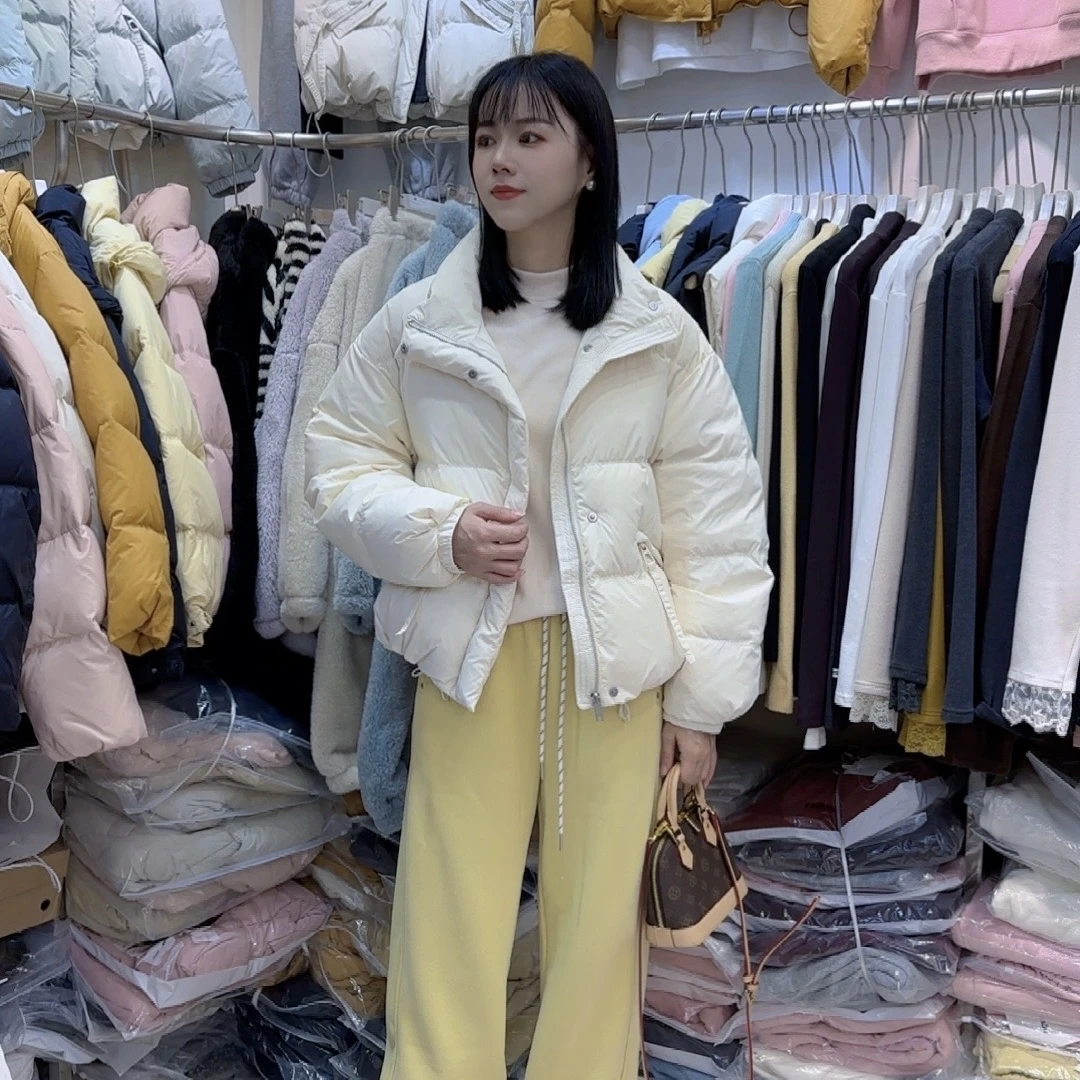 2024秋季新款韩版百搭显瘦羽绒服女90白鸭绒拉链外套8955