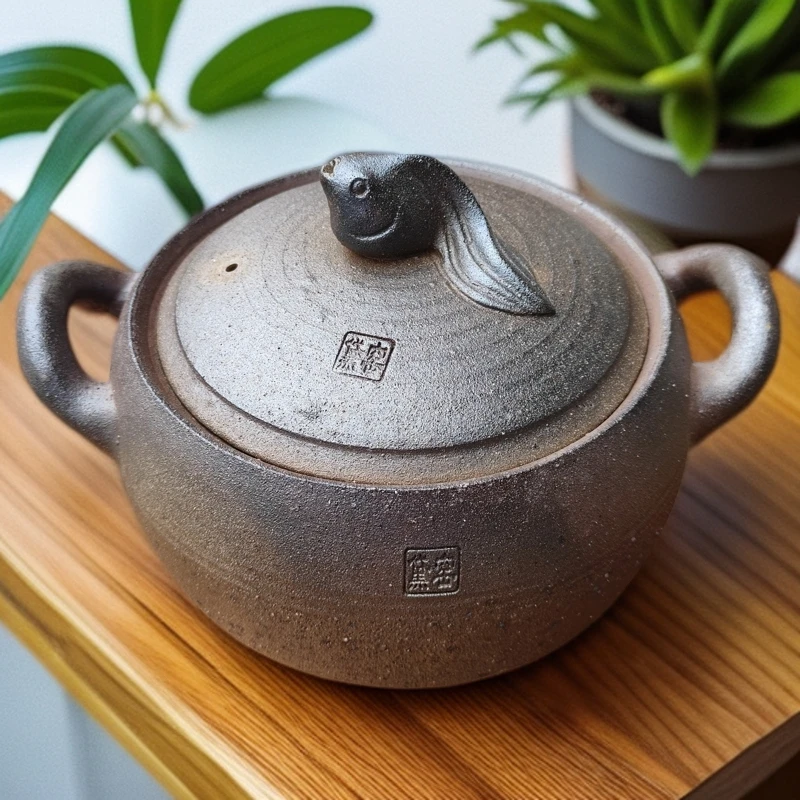 雅安荥经非遗砂锅馒头窑古法烧制粗陶鱼锅