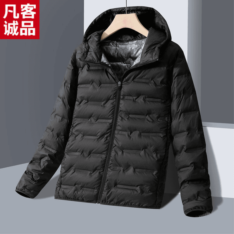 凡客诚品黑金羽绒服85新标鸭绒秋冬季连帽防寒保暖轻薄外套情侣装