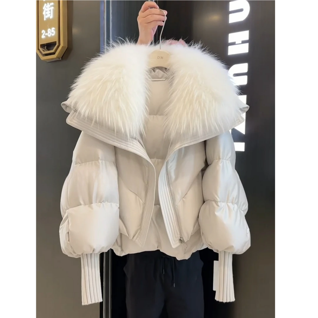 超好看毛领气质棉服女2025年冬季爆款高端加厚抗寒保暖面包服外套