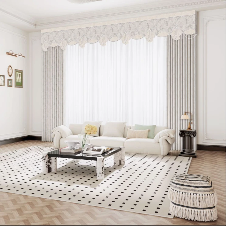 高温定型窗帘 唐顿庄园米灰色 私人订制成品窗帘