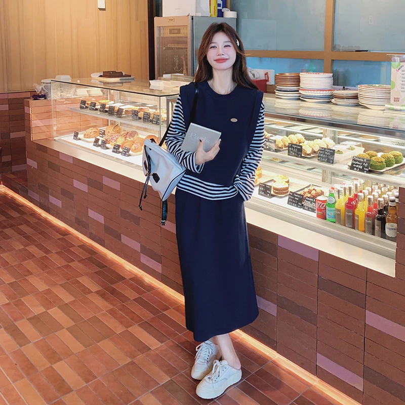 韩系学院风卫衣套装女秋季2024新款小个子早秋搭配一整套装裙