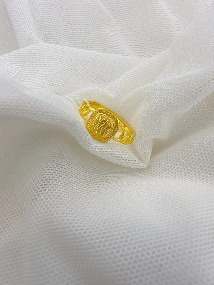 SUNFEEL/赛菲尔足金999.9黄金戒指拉丝小方糖链条女戒31007690269