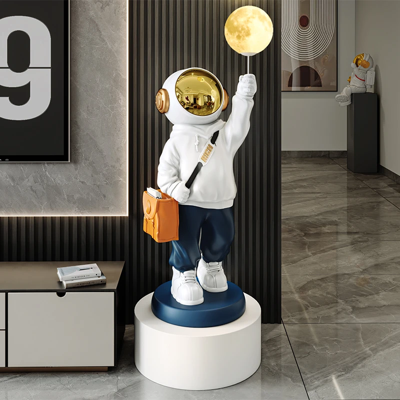 太空人宇航员客厅沙发电视柜两旁高档家居装饰品落地摆件乔迁新居