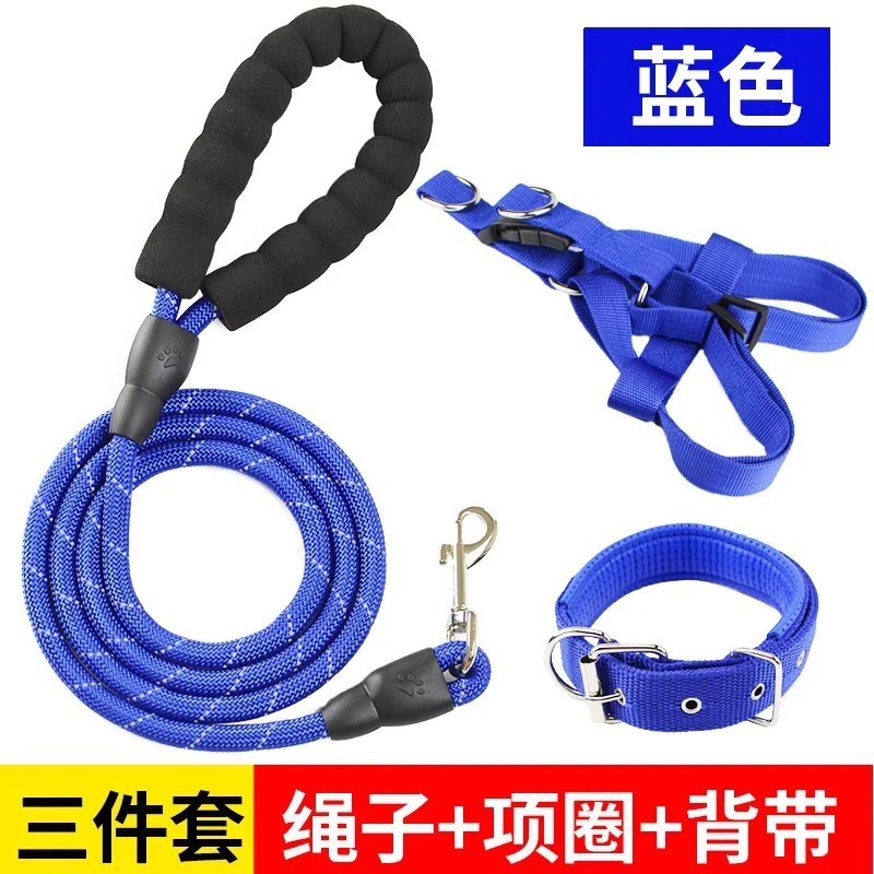 加长狗绳狗项圈遛狗泰迪金毛宠物加粗中型小型犬狗链子狗链牵引绳