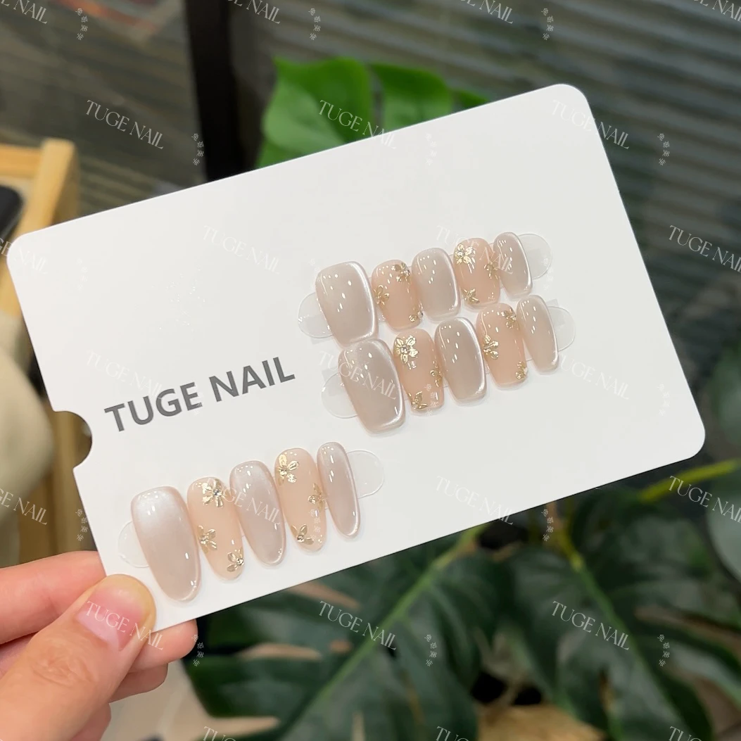 TugeNail“桂花酿”冰凉清透美甲新中式国风设计师款穿戴甲TG1101