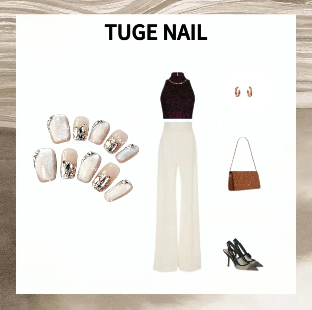 TugeNail “婚礼纪”夏季新款高级感复古极简小众设计师美甲TG1101