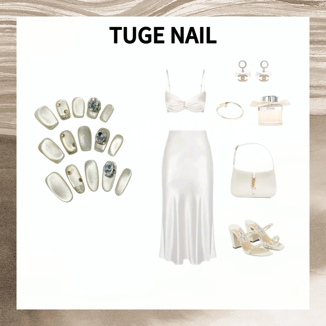 TugeNail "流金岁月”夏季风极简小众设计师Citybeauty美甲-小鱼儿