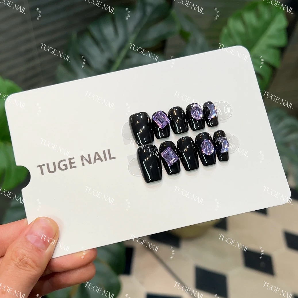 TugeNail“月光骑士”【施家全华】秋日纯色高级满钻设计穿戴甲-小然