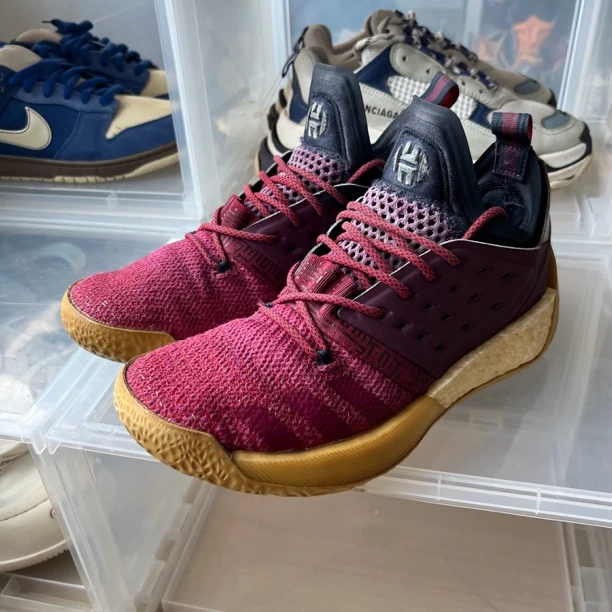 90新 adidas/阿迪达斯 哈登2红色 鞋码42/9新 AH2124