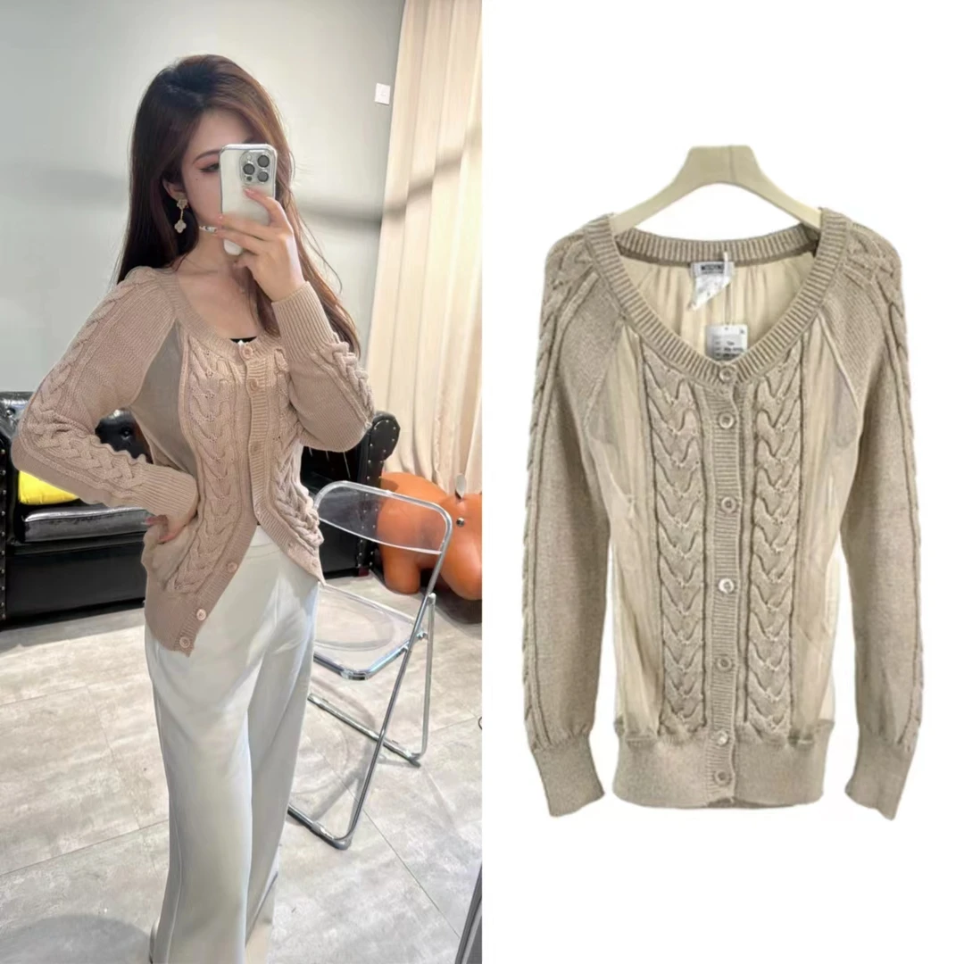 99新 WE11 DONE 莫斯奇诺时尚镂空气质百搭针织衫42码 M2941亏