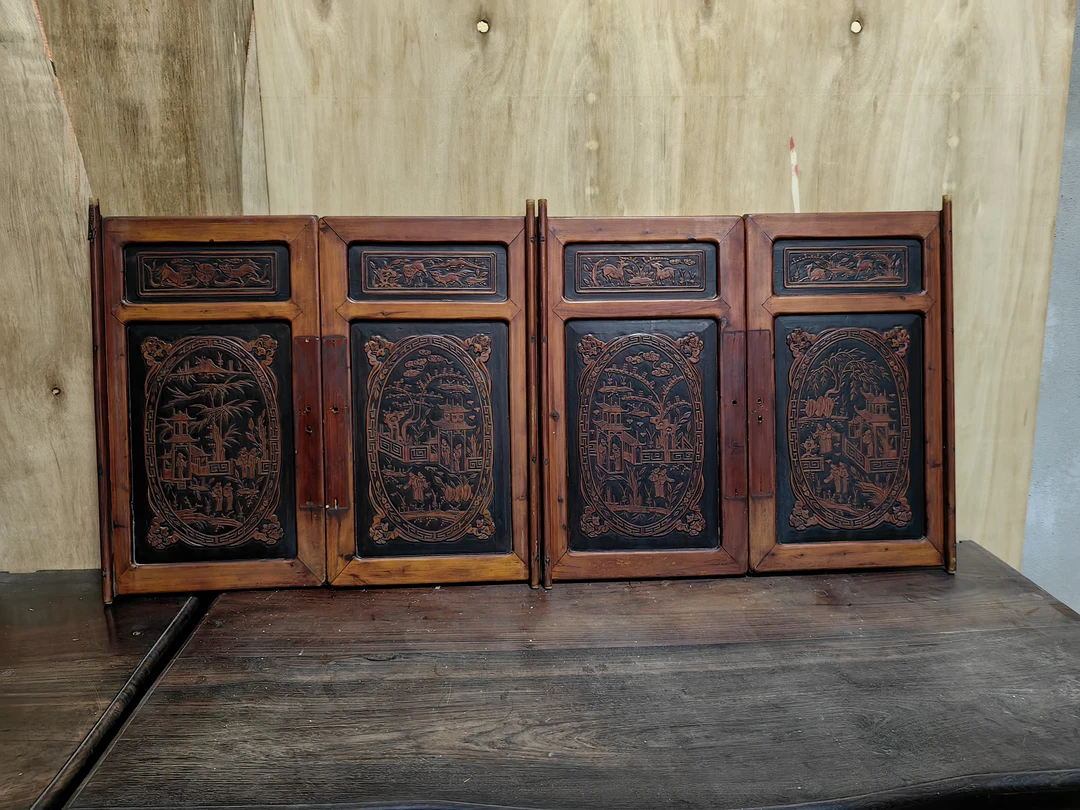 一套非常精美浅浮雕挂屏