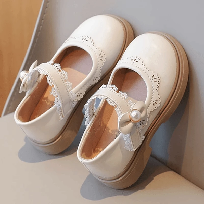 女童小皮鞋2024新款小女孩洋气公主鞋春秋款黑色软底玛丽珍鞋儿童