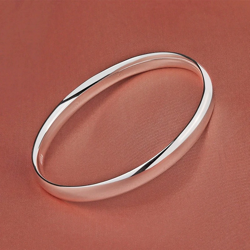 足银手镯 【178YSCA009光面宽版闭口】 足银9999手镯实心素圈简约