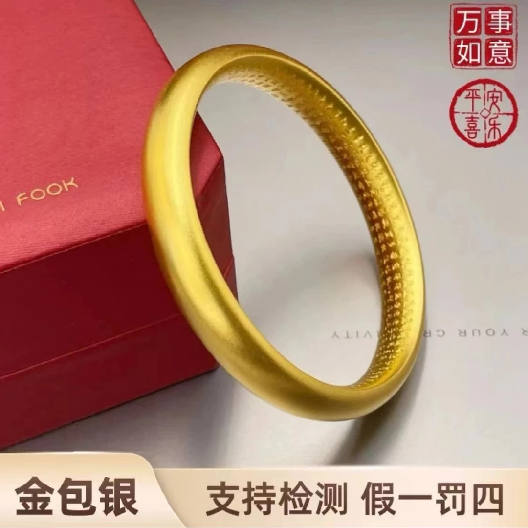 足银手镯 手镯卡10古法内心经手镯气质传承百搭时尚