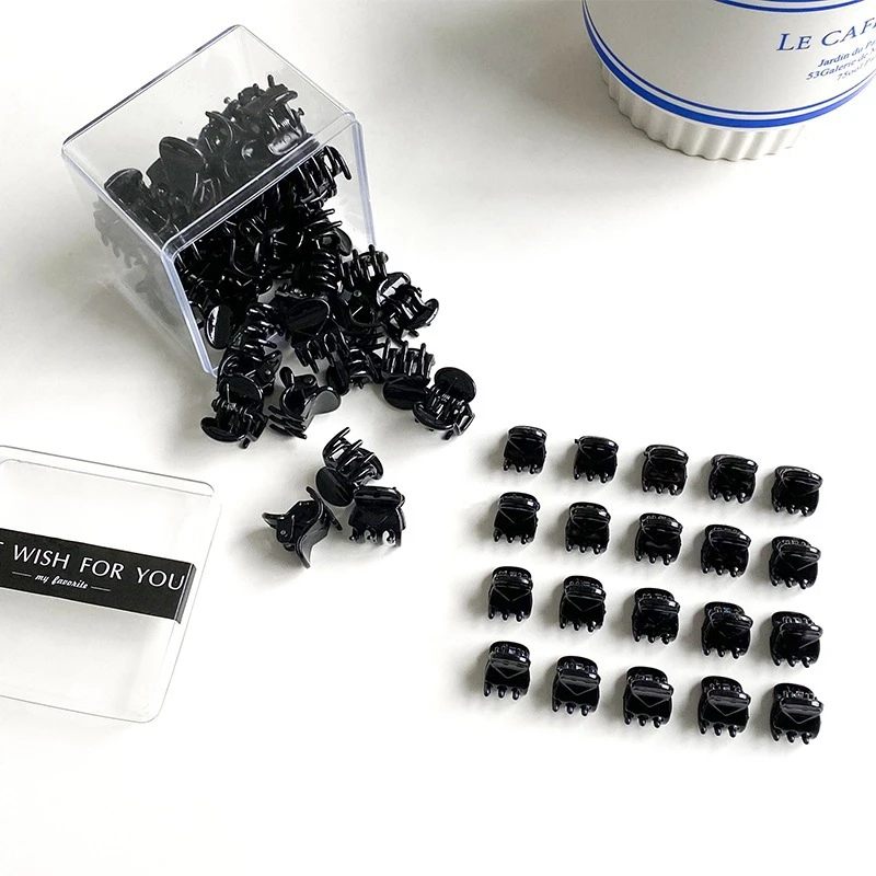 【包邮到手24个】黑色迷你发抓公主头编发碎发夹刘海侧边夹子zxx