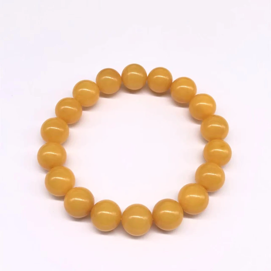 【亿轩珠宝】焦皮料圆珠单圈素串10mm+