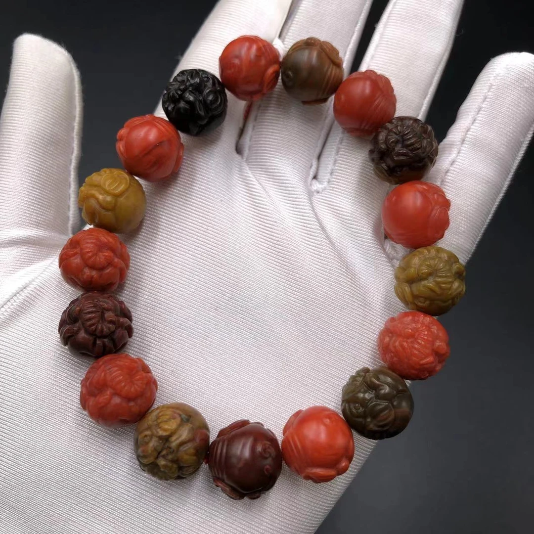 【亿轩珠宝】THL包浆南红象神单圈手串