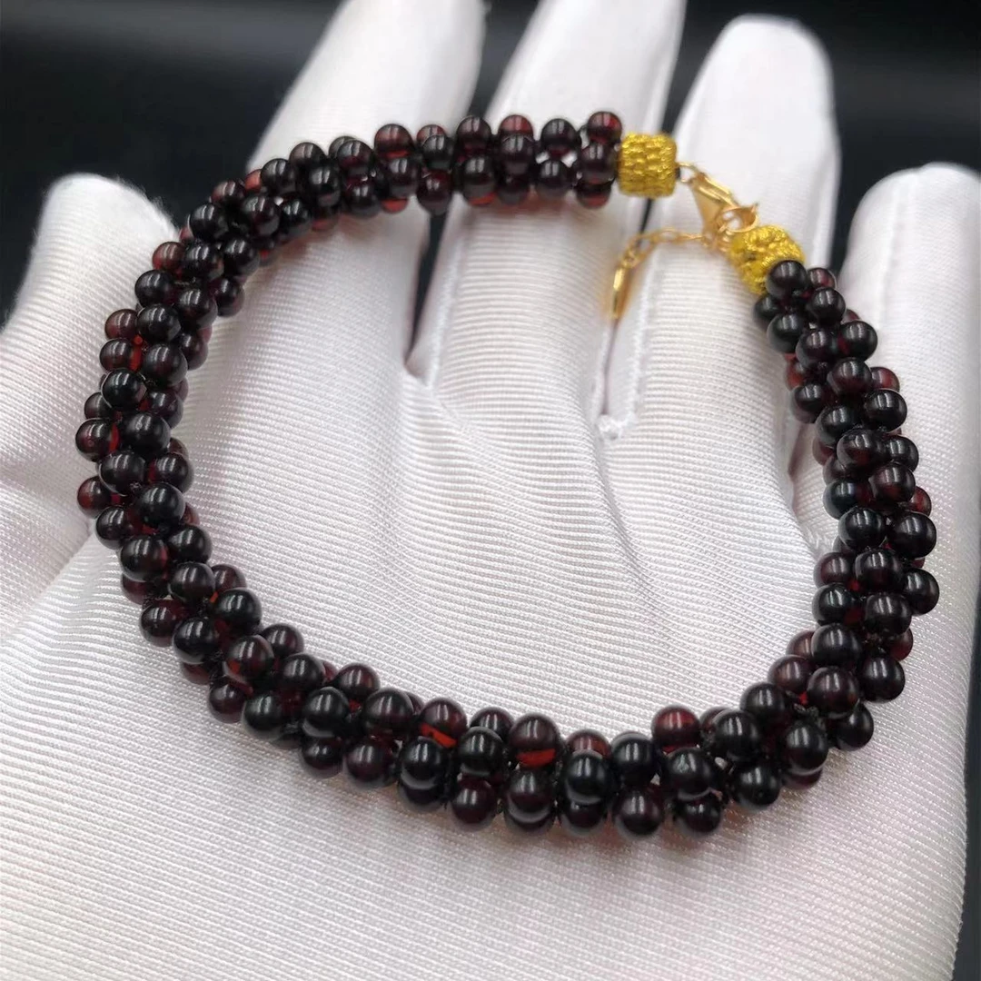 【亿轩珠宝】ZX073409翳珀编织玉米单圈手链