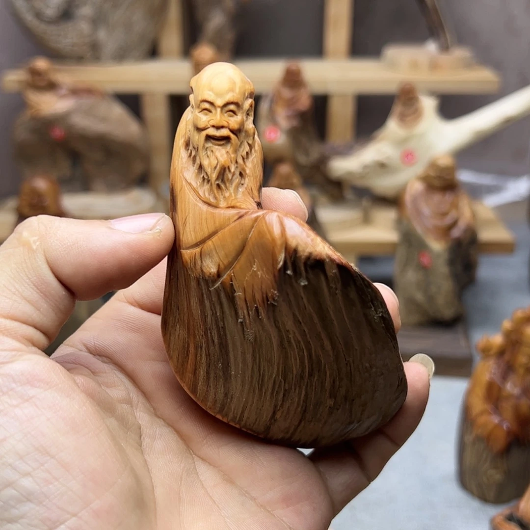 【闪购商品】柏木大*柏木摆件手把件