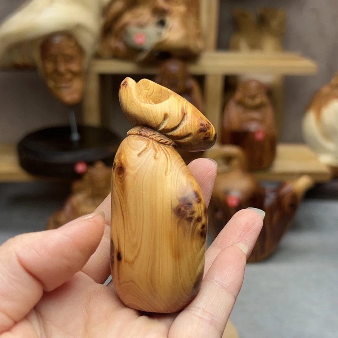 【闪购商品】木马*柏木摆件手把件