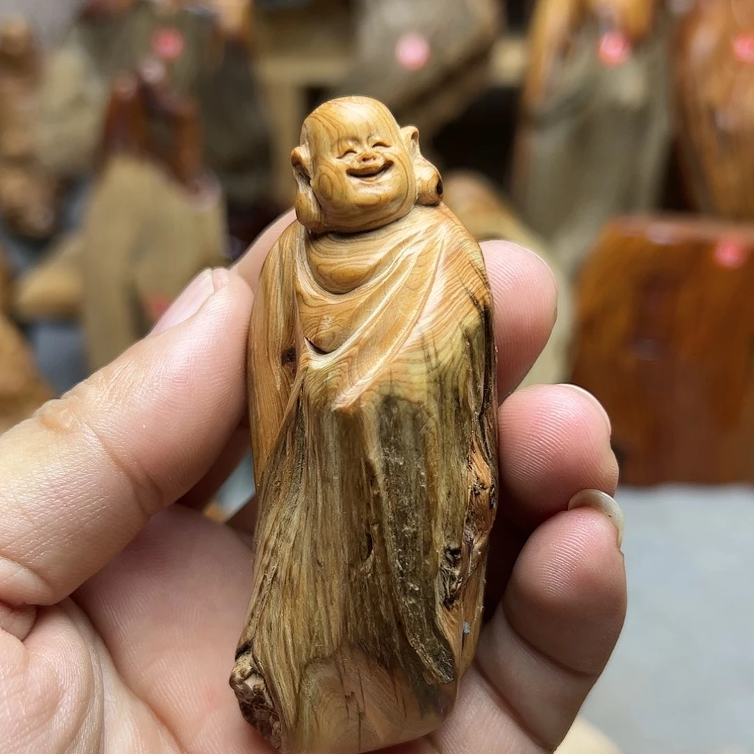 木柏木摆件手把件